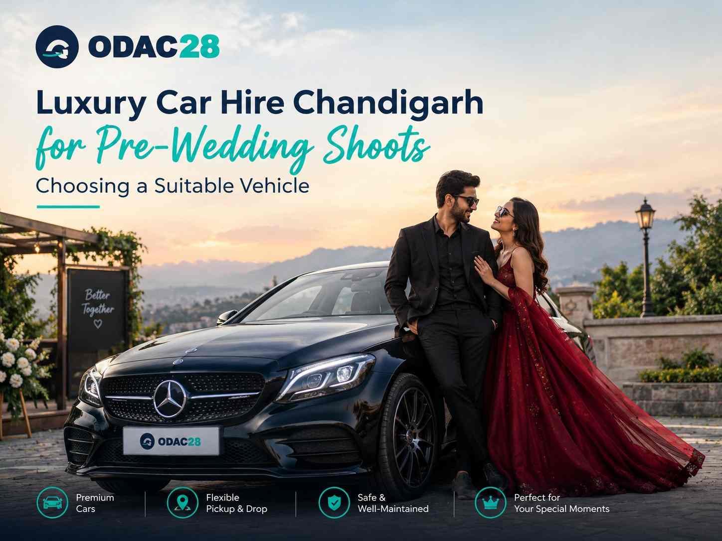 Luxury Car Hire Chandigarh for Pre-Wedding Shoots: Choosing a Suitable Vehicle
